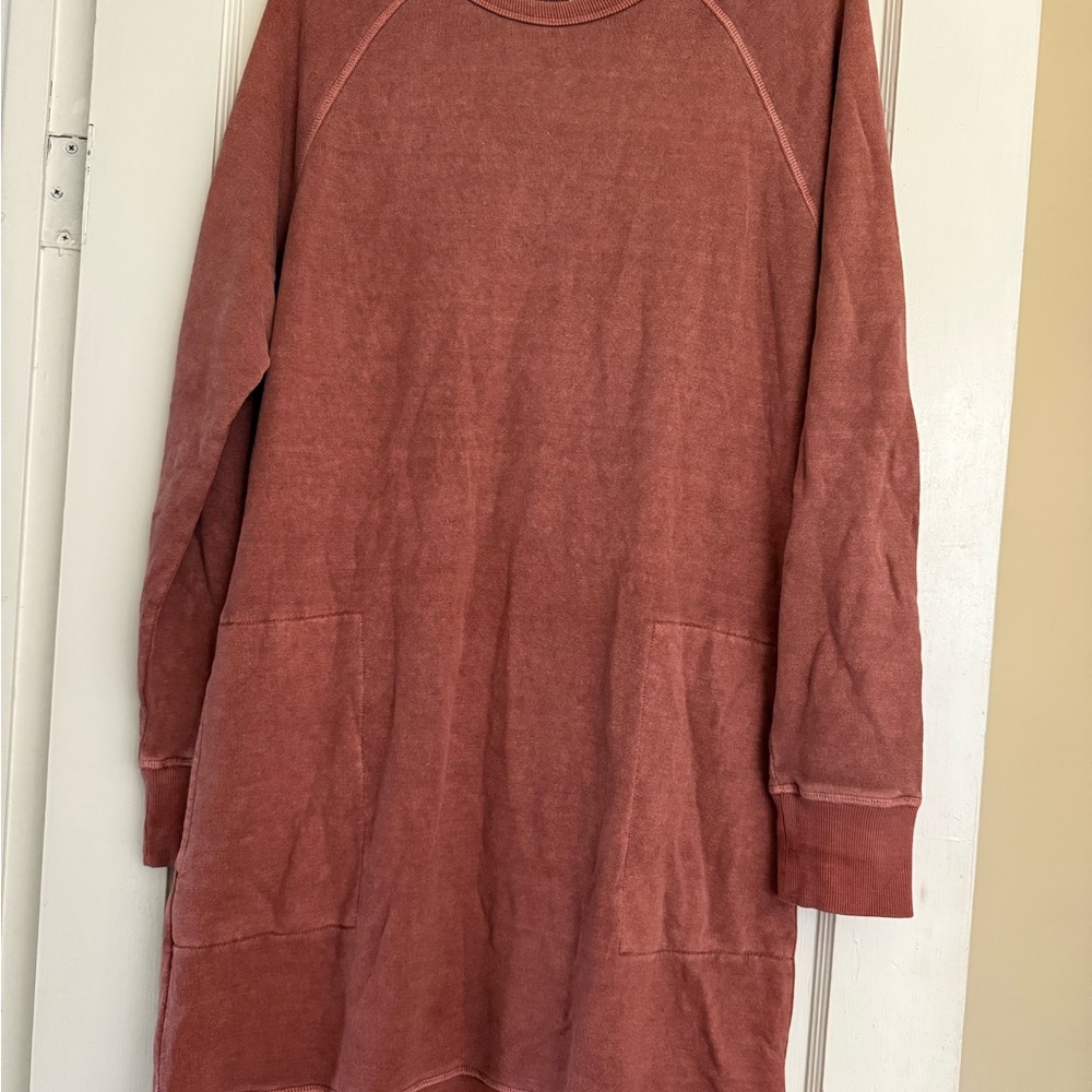 Toad&Co Dusty Rose Long Sleeve Sweatshirt Dress